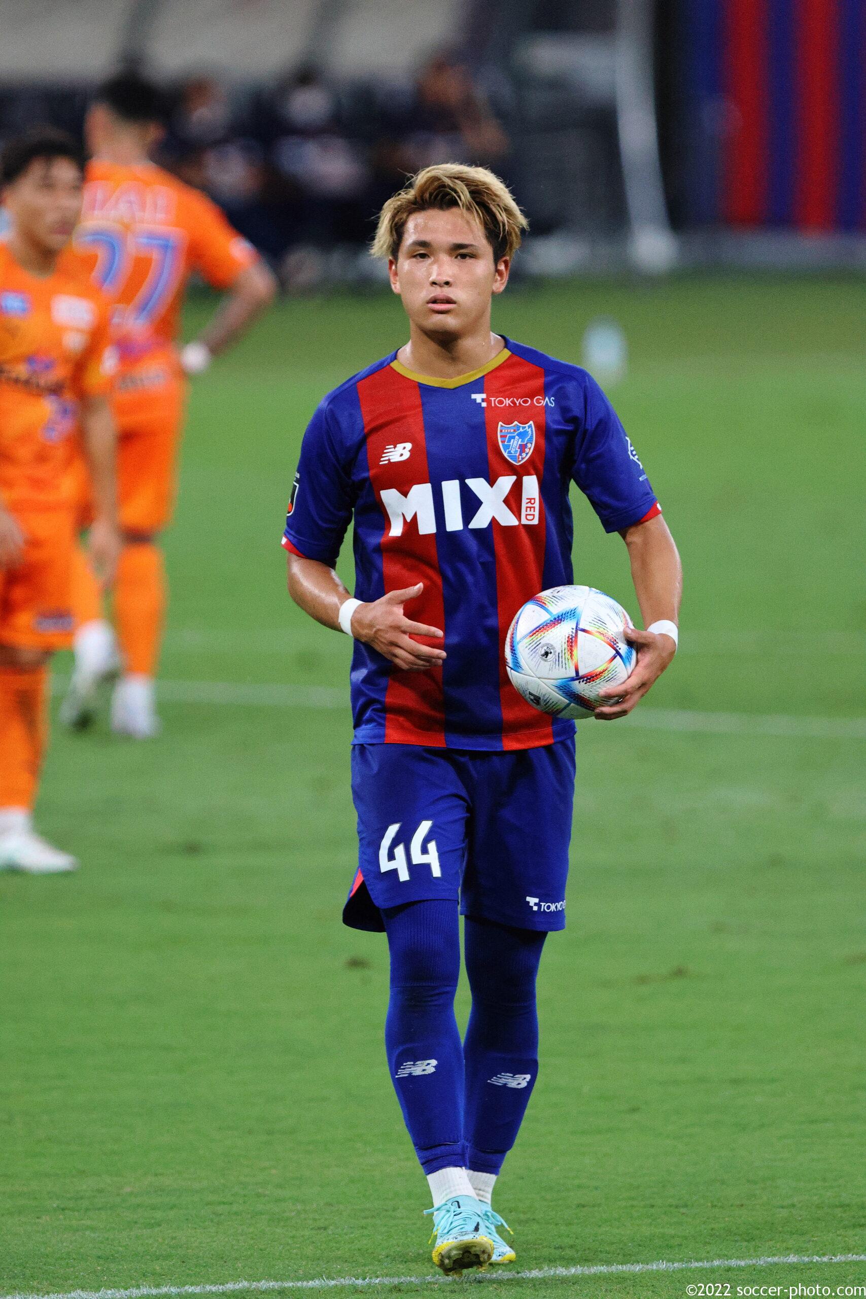 FC東京 No.44 MF 松木玖生選手 2022.08.07 FC東京vs清水エスパルス (写真 soccer-photo.com)